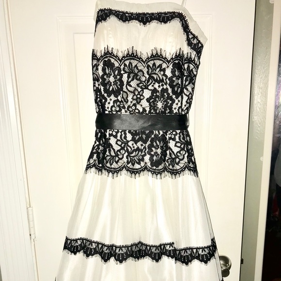 black and white banquet dresses